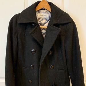Calvin Klein Black Pea Coat